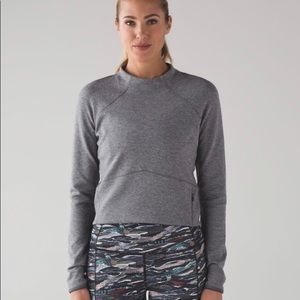 Lululemon Hill & Valley Mock Neck Sz 6 Grey